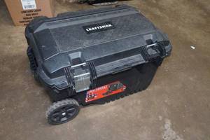lot 143 image: Craftsman 24-Gallon Tool Chest with Wheels