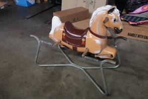 lot 259 image: Vintage Spring Rocking Horse