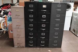 lot 279 image: 4 Metal File Cabinets
