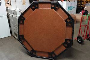 lot 284 image: Leather Wrapped Octagon Poker Table Top