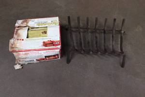 lot 291 image: Cast Iron Firewood Rack with Pine Mountain Superlogs