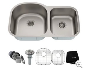 lot 183 image: Kraus KBU-27 Stainless Steel Kitchen Sink