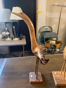 lot 16 image: 3 handcrafted birds