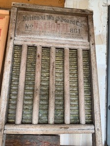 lot 36 image: Vintage wringers (3), 2 wash boards
