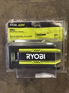 RYOBI 40V Lithium-Ion 4.0 Ah Battery  Customer Returns See Pictures