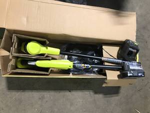 RYOBI ONE 18V 13 in. Cordless Battery String Trimmer with 2.0 Ah Battery and Charger  Customer Returns See Pictures