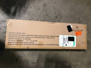 RiverRidge Home Woodbury Weathered Wood Wall Shelf with Cubbies and Hooks Customer Returns See Pictures