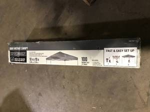 Everbilt 10 ft. x 10 ft. Grey Instant Canopy Pop Up Tent Customer Returns See Pictures
