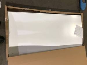 Delta Allura 60 in. W x 58 in. H Five Piece Glue Up Tub Surrounds in High Gloss White  Customer Returns See Pictures