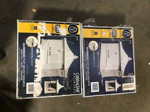 Lot of 2 Architectural Mailboxes Hamilton Premium, White, Large, Locking, Aluminum, Post Mount Mailbox  Customer Returns See Pictures