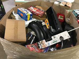 Gaylord of Assorted Tools, Hardware and General Merchandise Various Models and Conditions   Customer Returns See Pictures