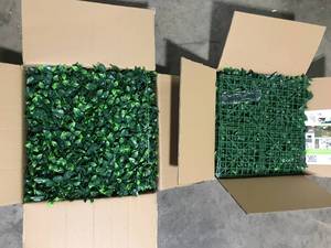 Lot of 2 Superior UV Resistant Quality artificial foliage 20 in. x 20 in. Hedge gardenia panels (4pcs) by NATURAE DECOR  Customer Returns See Pictures