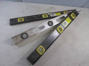 lot 6 image: (H-2) 3 - 24 Aluminum Levels - 2 Stanley  1 KMC
