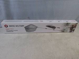 lot 21 image: (F-2) Swiss Military Collapsible Fishing Landing Net
