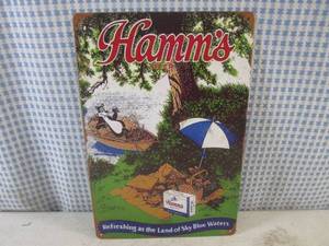 lot 40 image: (FS) Hamms Beer Tin Sign - 11 34 x 7 78