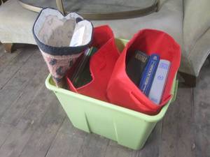 lot 131 image: (HG) Tote Full of Purses, Bags, Books Etc