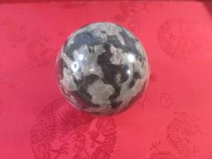 lot 80 image: (FS) 2 38 Polished Stone Sphere  Ball
