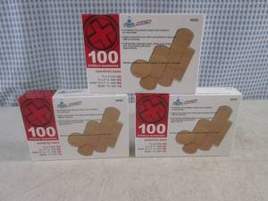 lot 149 image: (EC1) 3 Boxes of 100 Assorted Size Bandages