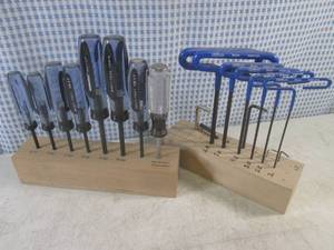 lot 161 image: (CS) Master Force Star Head Screw Drivers and Eklind T-Handle Hex Wrenches