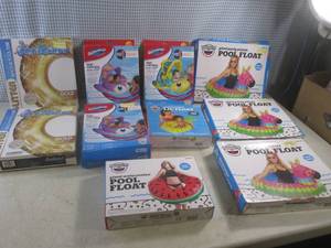 lot 176 image: (G-1) Assortment of Pool Swimming Inflatable Floats
