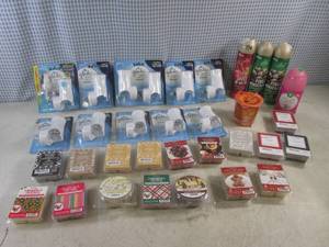 lot 182 image: (EW5) Assortment of Spray Air Freshener, A Candle, Wax Melts and Plug-In Warmers
