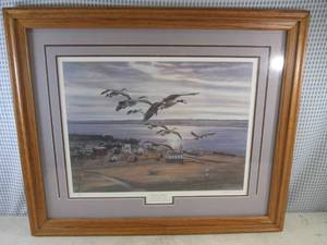 lot 199 image: (D-1) Framed Larry Green Jr Signed and Numbered Prairie View Print 29 x 24