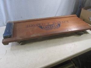 lot 228 image: (EW7) Wood Handy Andy Floor Creeper
