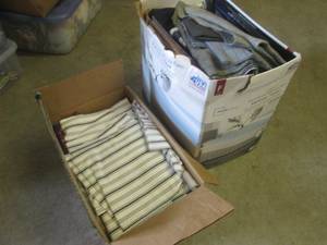 lot 230 image: (CS) 2 Boxes of Material, Yarn, Sewing Etc