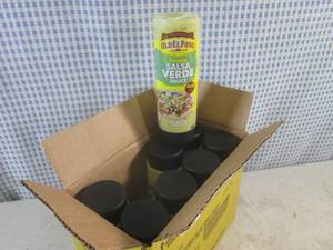 lot 303 image: (B-1) 8 Bottles Old El Paso Creamy Salsa Verde Sauce Medium 9oz Past Date