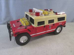 lot 251 image: (FS) Vintage Tonka Fire Rescue Hummer Battery Operated Winch Lights ForwardReverse 15 12 Long - Untested