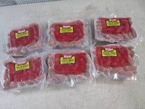 lot 320 image: (FRZ) 6 Packs of Frozen Cocktail Smokies Smoked Sausage 14oz Each Past Date