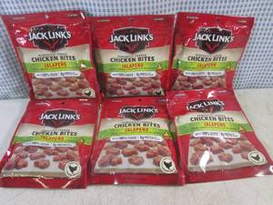 lot 324 image: (B-2) 6 Bags Jack Links Jalapeno Tender Chicken Bites 3.25oz Past Date