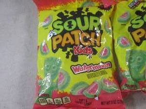 lot 327 image: (B-2) 7 Bags Watermelon Sour Patch Kids Candy 8oz Best by Sept 2024