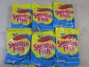 lot 330 image: (B-2) 6 Bags Swedish Fish Candy 8oz Best by Aug 2024