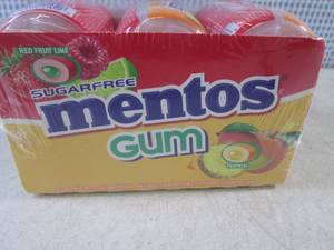 lot 332 image: (B-1) Pack of 6 Containers of Mentos Sugar Free Tropical Gum 50pcs Per Container Best by Sept 2026