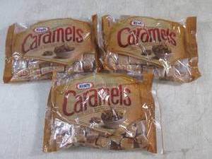 lot 346 image: (B-2) 3 Bags of Caramels 11oz best by 01272024