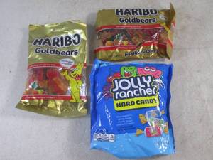 lot 347 image: (B-1) Bags of Harbibo Goldbears and Jolly Ranchers Past Date