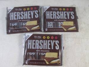 lot 352 image: (B-3) 3 Packages of 6 Full Size Hersheys Milk Chocolate Candy Bars