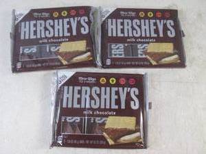 lot 353 image: (B-3) 3 Packages of 6 Full Size Hersheys Milk Chocolate Candy Bars