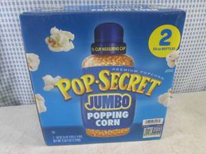 lot 363 image: (B-1) 2 Large Bottles Pop-Secret Jumbo Popping Corn 2) 3 Pound 2 Ounce Bottles Past Date