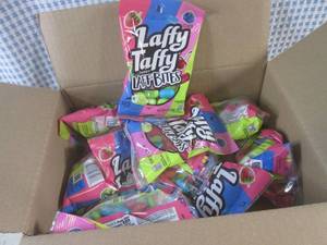lot 364 image: (B-3) 12 Bags Laffy Taffy Laff Bites Candy 3oz Past Date
