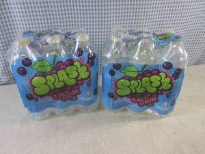 lot 376 image: (C-1) 2 - 6-Packs Splash Blast Acri Grape Water 16.9oz Bottles