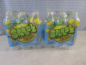 lot 378 image: (C-1) 2 - 6-Packs Splash Blast Lemon Water 16.9oz Bottles