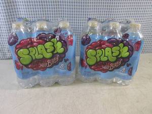 lot 379 image: (C-1) 2 - 6-Packs Splash Blast Wild Berry Water 16.9oz Bottles