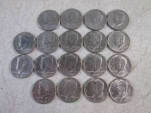 lot 98 image: (CNTR) 18 Kennedy Half Dollar Coins - Various Years