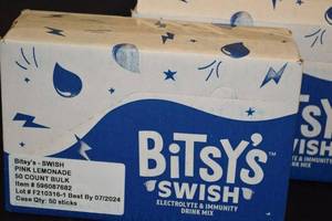 Bitsys Swish Pink Lemonade Drink Mix - 100 Stick Packs