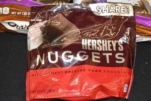Assorted Dark Chocolate Candy Lot - Hersheys Nuggets and Dove Dark Chocolate with Almonds