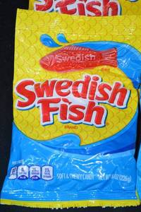 Lot of 7 Swedish Fish Soft & Chewy Candy Bags - 8 oz Each