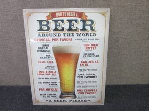 Metal Ordering Beer Sign 12.5x16 in...