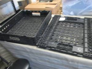 2 Folding Black Crates...